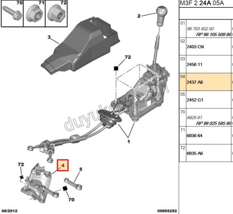 VITES KOLU ALT HALAT LEVYE BAGLANTI P207 P2081 P301 1.6HDİ Euro5 P20081