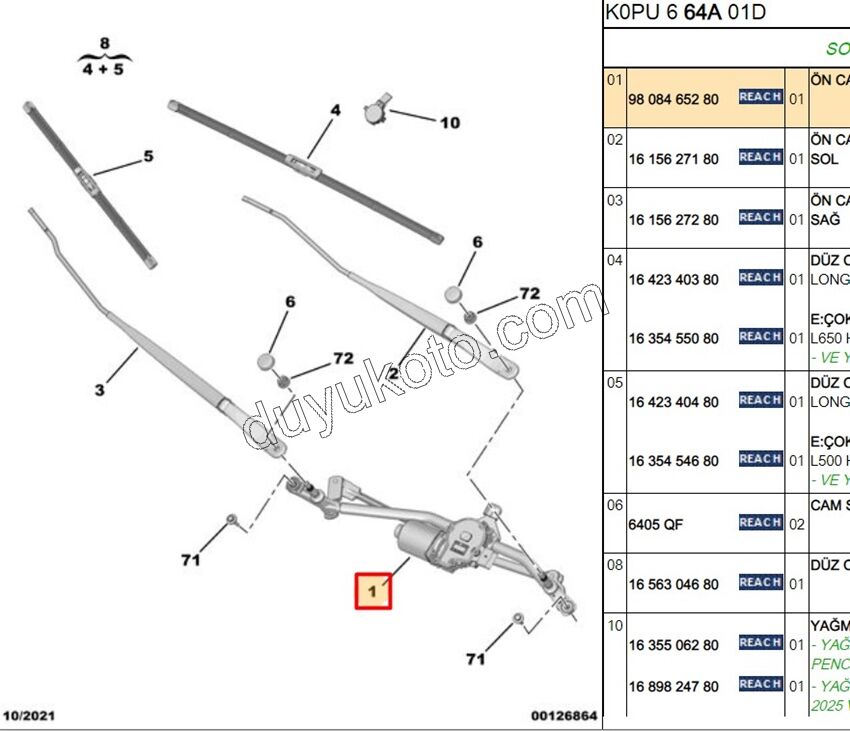 MOTOR CAM SILGI ON EXP4 MEKANIZMA+