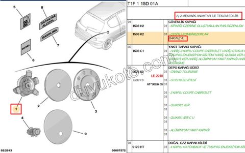 KAPAK YAKIT DEPO IC P206