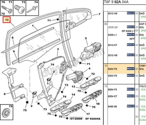 FITIL KAPI CAMI DIS SIYIRICI ON L P307