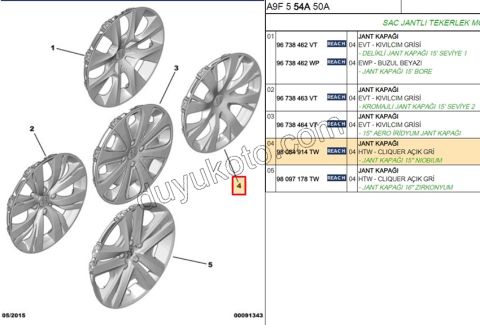 Jant Kapağı P2081 CLIQUER