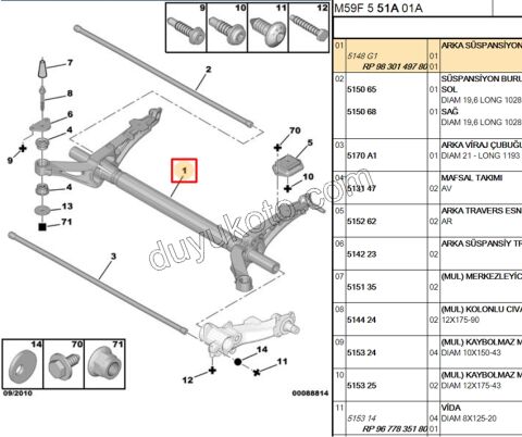 Arka Dingil (Travers) PRT1 PRT2 CIPLAK