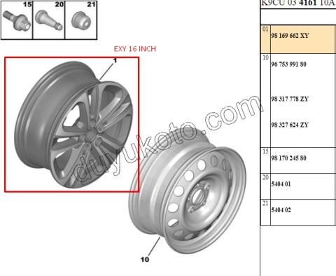 Çelik Jant 16INC BR3 6.5 J16 CH5-47