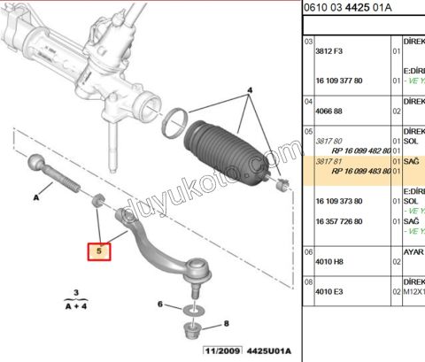 Rot Başı Sağ P5081 C53 2010>