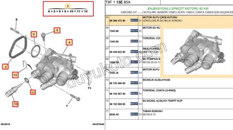 Termostat 1.6THP 156HP P308 P5081