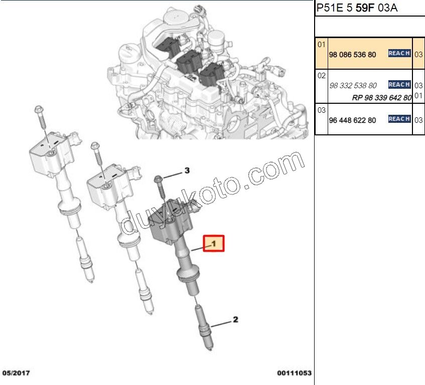 Ateşleme Bobini 1.2CC 100/130HP 2020 Sonrası X 3AD EURO6 90HP 110HP 130HP 155HP