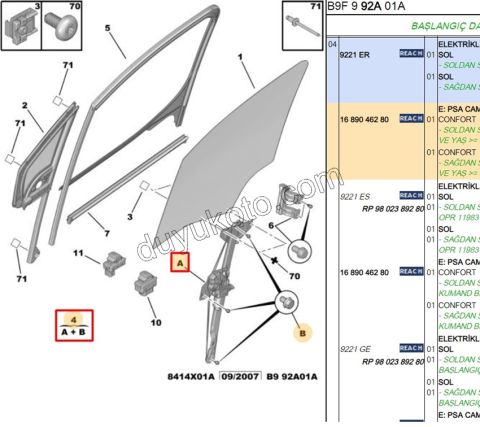 KRIKO CAM ON L PRT3 BR3 MOTOR YOK