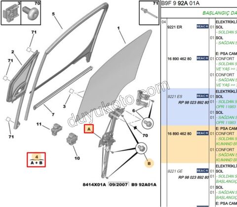 KRIKO CAM ON L PRT3 BR3 MOTOR YOK