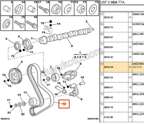 Eksantrik/Triger Kayışı BXR1 2.8TD 154*300