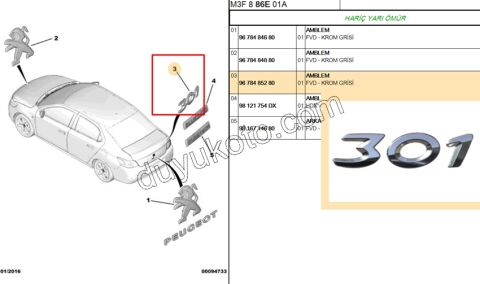 YAZI P301 BAGAJ P301 P301MQ