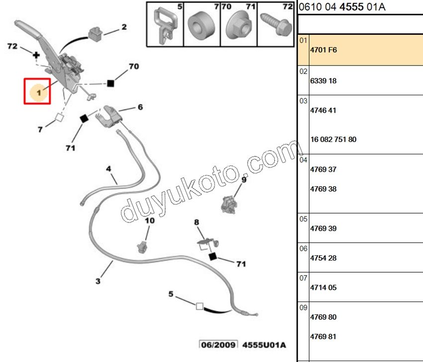 El Fren Kolu (Tabancası) C53 GRI