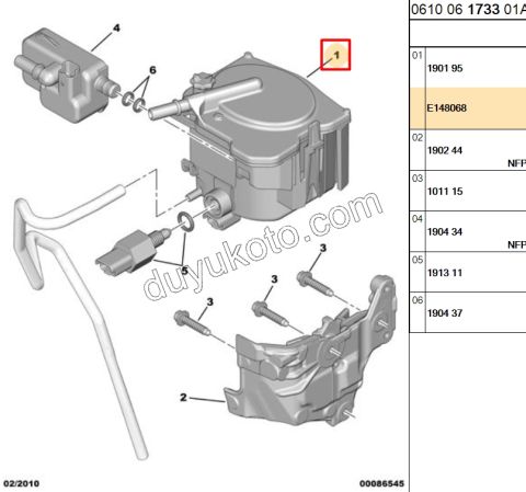 Mazot Yakıt Filtresi 1.6HDİ Euro4