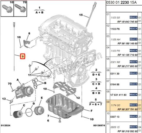 CUBUK YAG 1.6VTi 120HP D RCZ