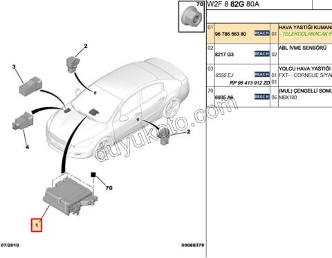 Hava Yastığı (AIRBAG) Beyni P5081