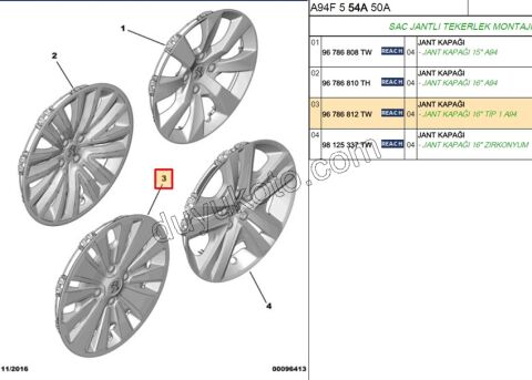 Jant Kapağı P20081 16'inç STORNTIUM
