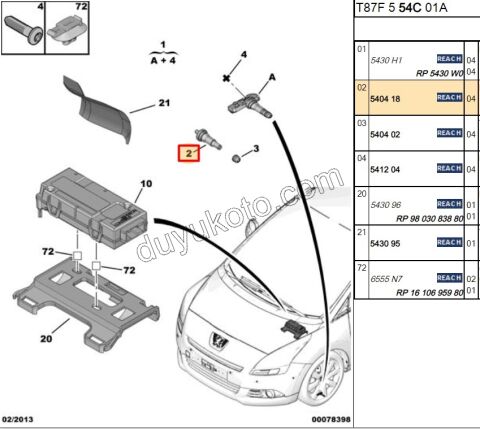 TEK SUBAP LASTIK (TEK) P5081 P30081 (KOMPL