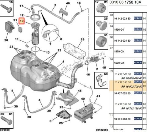 Yakıt Pompa ve Şamandırası (Komple) BXR3