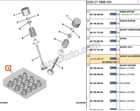 Subap Keçesi TEK 12V 1.0CC 1.2CC 110HP