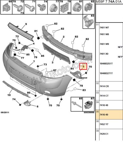 Peugeot Partner Sis Far Bağlantı Ayağı Takım 2003/2009