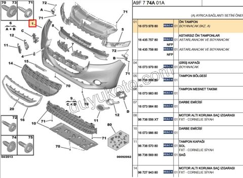 Ön Tampon P2081 ACTIVE AST+
