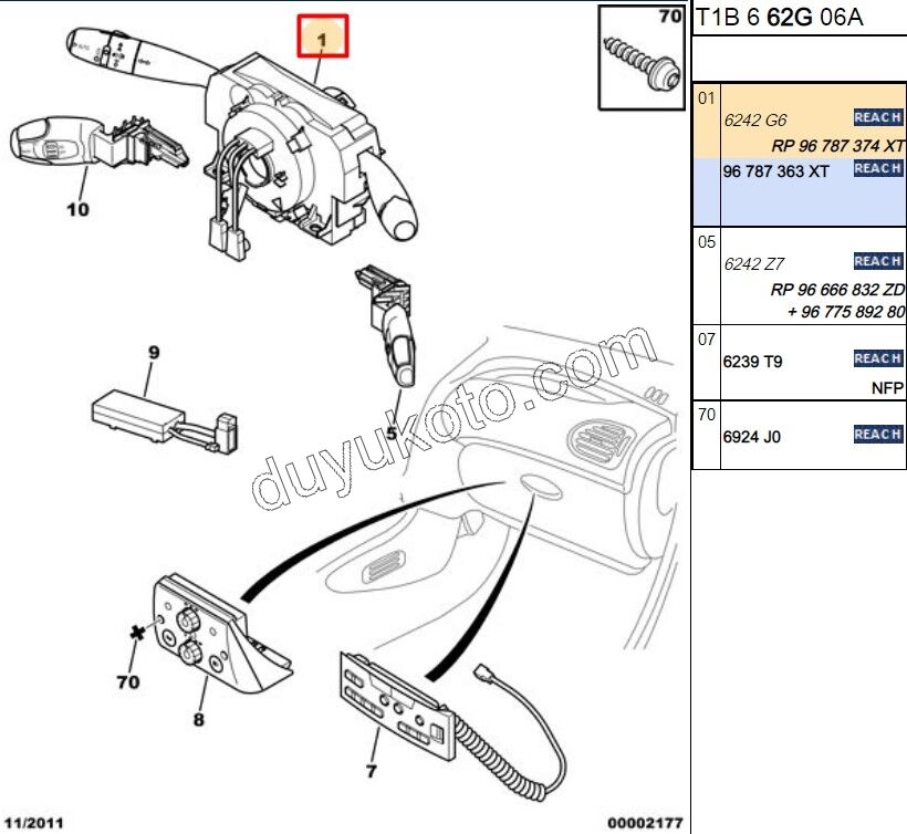 Far Silecek Kumanda Kolu (Sinyal Ünitesi) P206 SDN