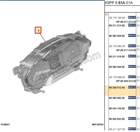 2019> Partner Rifter Berlingo Combo Doblo Proace City GOSTERGE KOMPLE
