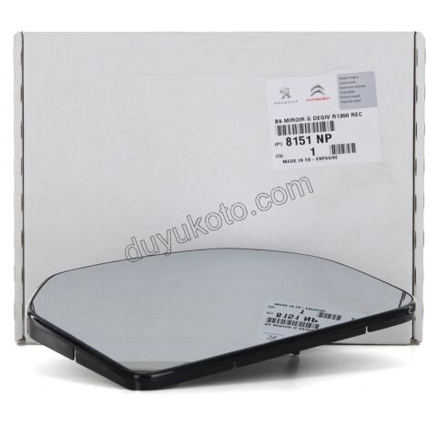 Peugeot Partner Dikiz Ayna Camı Sol Rezistanslı 2008/2012