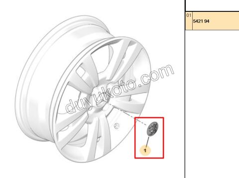 Jant Kapağı Orta Göbek Arması PBP CELIK JANTIN