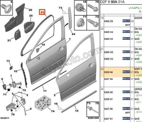 BANT ON KAPI CERCEVE L DEKORATIF P407
