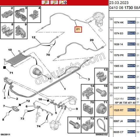 BORU KEMIK YAKIT SAMANDIRA+MAZOT SOGUTUCU PRT3 1.6HDİ Euro5