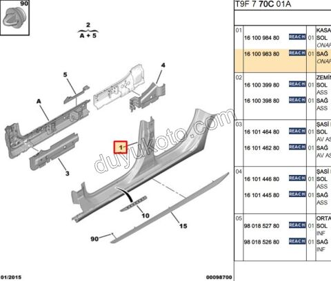 SAC ETEK MARSBIYEL R P3082 T9