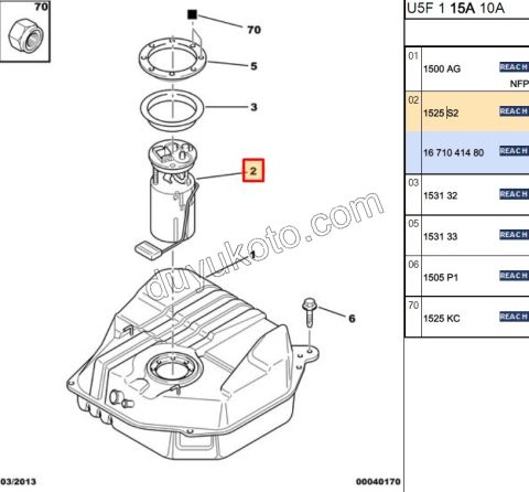 Yakıt Pompa ve Şamandırası (Komple) BXR2