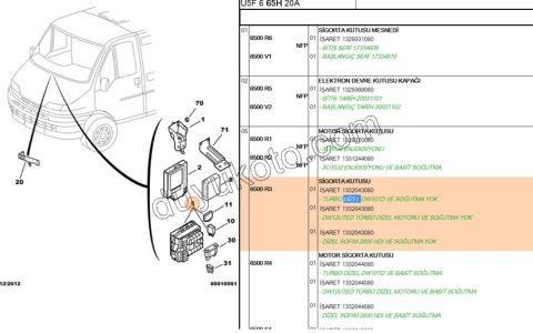 Motor İçi Sigorta Kutusu BXR2
