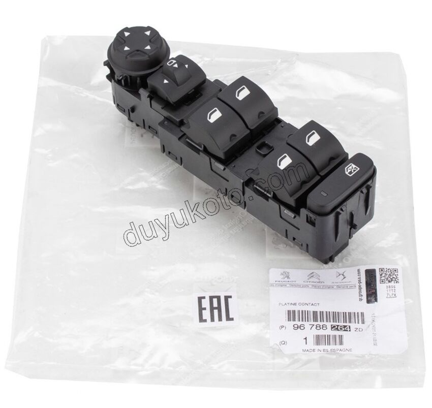 2019> Partner Rifter Berlingo Combo Doblo Proace City Ön Cam Açma Anahtarı Sol (Sürücü) 4 LU (Otkomatik Katlanır) P2082 P20082 P3082 P50082 P5082