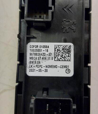 2019> Partner Rifter Berlingo Combo Doblo Proace City Ön Cam Açma Anahtarı Sol (Sürücü) 4 LU (Otkomatik Katlanır) P2082 P20082 P3082 P50082 P5082