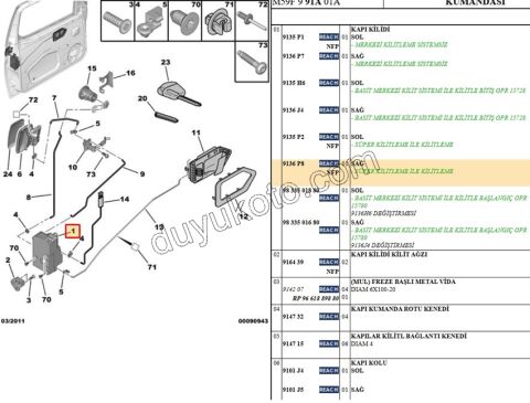 KILIT  KAPI  IC  ON  R  PRT2  ( 6PIN )  SUPER KILIT  IPTAL