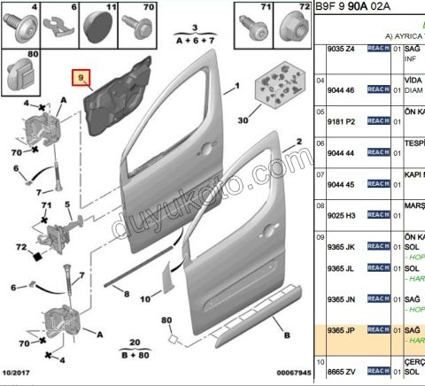 Ön Kapı İzolatörü Sağ