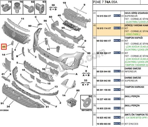 Ön Kamera Bağlantı Ayağı P20082MQ 3LED