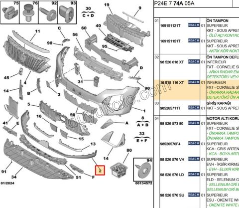 DEFLEKTOR ON TAMPON ALT P20082MQ 3LED RADAR+