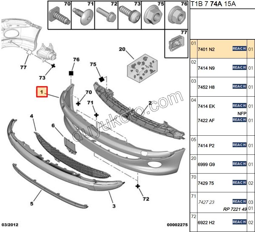 Ön Tampon P206 SIS- AST+