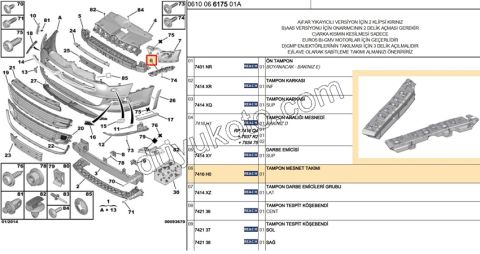 Ön Tampon Bağlantı Ayak Takım C53 X7
