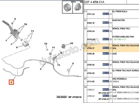 El Fren Teli Borusu Sol C53