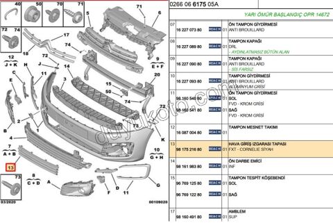 IZGARA ON TAMPON ALT KUCUK CELYMQ 2017>