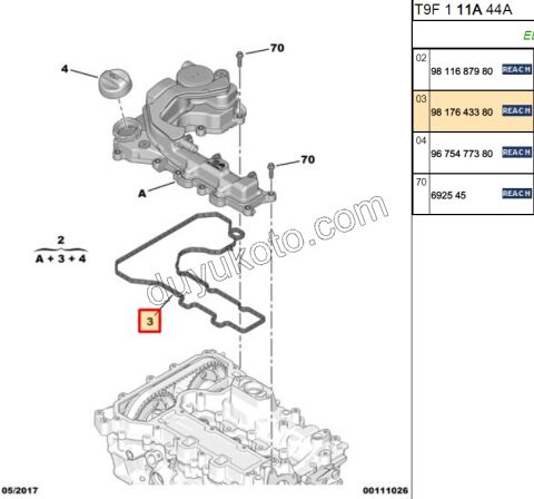 CONTA KULBUTOR KAPAK 1.2CC 130HP