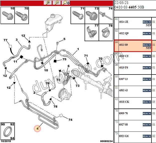 BORU DIREKSIYON YAG PRT3 (RADYATOR ALTINDA)