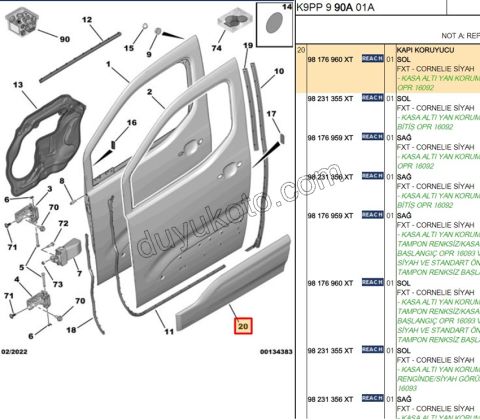 CITA SUS ON KAPI L PRT4 SIYAH