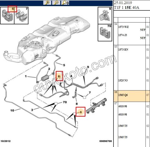 SEGMAN YAKIT BORU TUTUCU P206