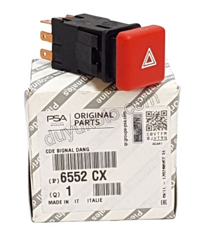 Dörtlü Flaşör Anahtarı BXR1 KARE