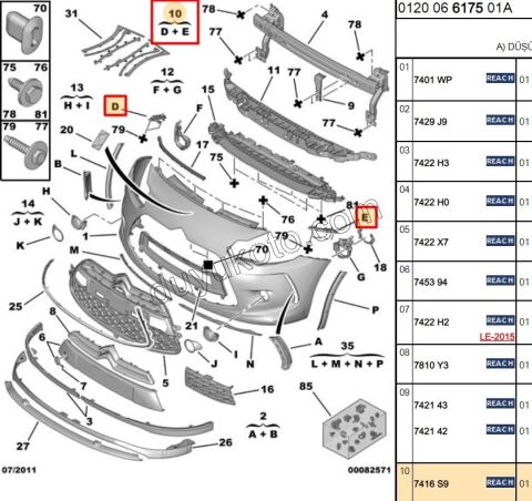 Ön Tampon Bağlantı Ayak Takım C33 DS3