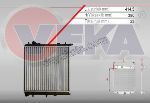 Motor Su Radyatörü P207 1.4L 75HP/90HP